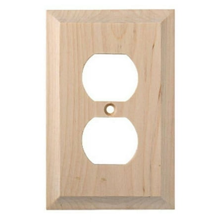 Liberty W29445-UN Unfinished Wood Single Duplex Wall Plate Cover