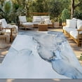 thumbnail image 3 of Fsddascl Marble Blue Outdoor Rug for Patio/Deck/Porch, Non-Slip Large Area Rug 4 x 6 Ft, Modern Abstract Ink Painting Luxury Indoor Outdoor Rugs Washable Area Rugs, Reversible Camping Rug Carpet, 3 of 5
