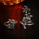 thumbnail image 5 of Bohemio Arriba Plata 4pcs/Set Azul Mujeres Pila Set Vintage Anillos Anillos, 5 of 8