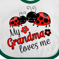 thumbnail image 4 of Inktastic My Grandma Loves Me with Cute Ladybugs Boys or Girls Baby Bib, 4 of 4