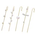 thumbnail image 6 of Ear Cuff Wrap Crawler Hook Earrings Ear Studs Alloy Rhinestone Ear Jewelry for Valentine, 6 of 9
