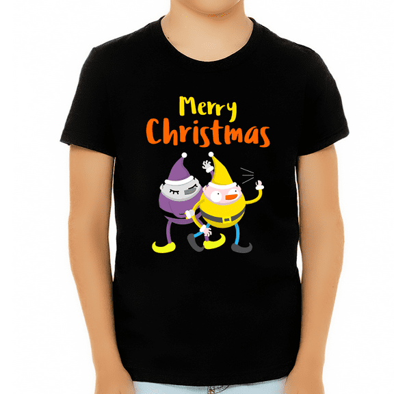 Funny Elfs Funny Christmas Shirts for Boys X-Mas Gift Christmas Clothes for Boys Funny Christmas Shirt