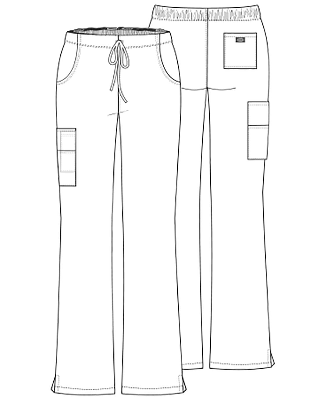 Women's Petite EDS Signature Scrubs Drawstring Cargo Pant, Black, XX-Large/Petite - image 3 of 4
