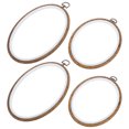 thumbnail image 1 of WRITWAA 4Pcs Elliptical Embroidery Frame for Beginners Imitated Wooden Display Frame for Handcraft Use, 1 of 7