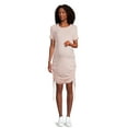 thumbnail image 5 of Destination Maternity Women's Ruched Bodycon Dress with Short Sleeves, Sizes S-2XL, 5 of 6