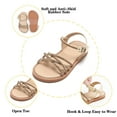 thumbnail image 5 of Toddler Girl Gold Sandals Size 5 - Little Flower Girl Easter Flower Girl Dress Shoes Sparkly Little Kid Summer Flats, 5 of 6