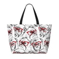 thumbnail image 2 of Fotbe Monkey Pattern Water-Resistant Beach Travel Bag - Large Capacity Tote with 7 Pockets, Lightweight Design for Women & Men, Perfect for Beach, Pool & Gym, 2 of 7