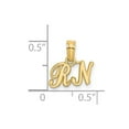 thumbnail image 2 of 14k Yellow Gold Solid Polished RN Pendant Necklace 6.5x10.65mm Wide 0.78mm Thick Pendant for Women, 2 of 2