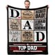 thumbnail image 1 of LHSHID Dad Birthday Gift from Daughter Christmas Birthday Gifts for Dad from Son Fathers Day Presents for Dad from Kids Best Dad Ever Gift for Daddy Who Wants Nothing Soft Dad Blanket 40"x50", 1 of 7