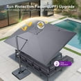 thumbnail image 3 of PURPLE LEAF 10' X 13' Rectangle Cantilever Umbrella with Base Outdoor Large Aluminum Patio Umbrella with 3-Year Fade Resistance Recycled Fabric and 360-degree Rotation for Deck Pool, Graphite Grey, 3 of 14