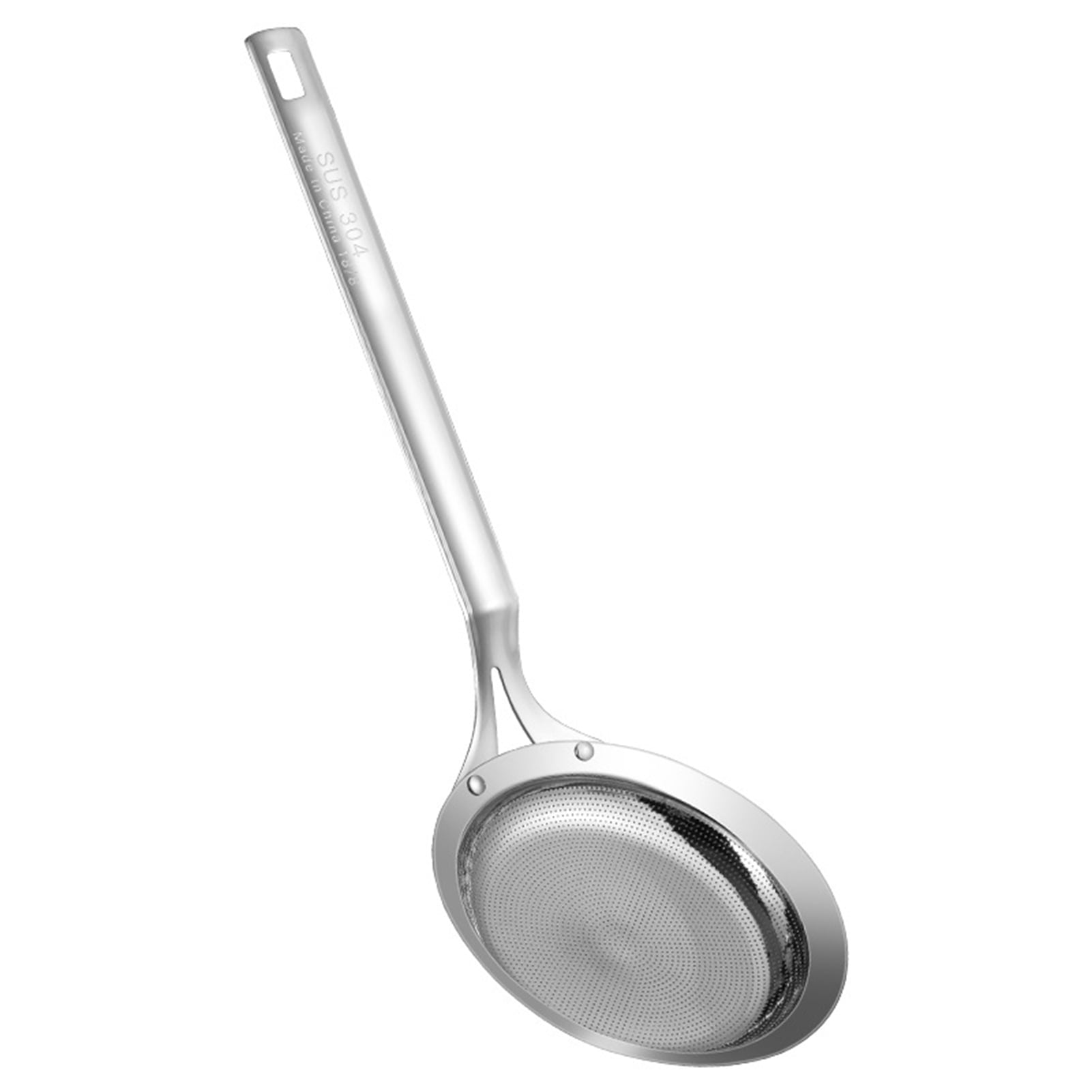 304 Stainless Steel Oil Filter Spoon With Fine Mesh Hanging Hole