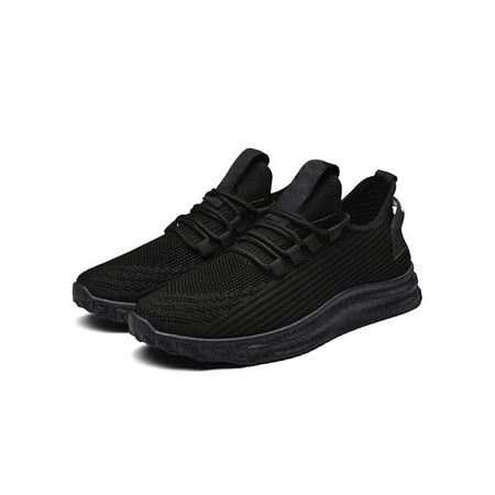 

Fangasis Men Athletic Shoes Fitness Workout Running Shoe Sport Sneakers Mens Flats Outdoor Non-slip Breathable Casual Sneaker Black 9