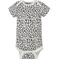 thumbnail image 3 of Gerber baby-girls 4-pack Short Sleeve Onesies Bodysuits Newborn Leopard Pink, 3 of 7