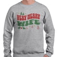 thumbnail image 2 of Very Merry Wife Sweatshirt Unisex Medium Grey, 2 of 5