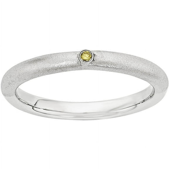 Yellow Diamond Sterling Silver Ring