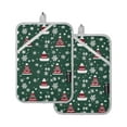 thumbnail image 7 of Yayeee Pot Holders Kitchen Heat Resistant with Pocket 7"x9.8" Cotton Oven Cooking Hot Pads, Red Christmas Trees, 7 of 7