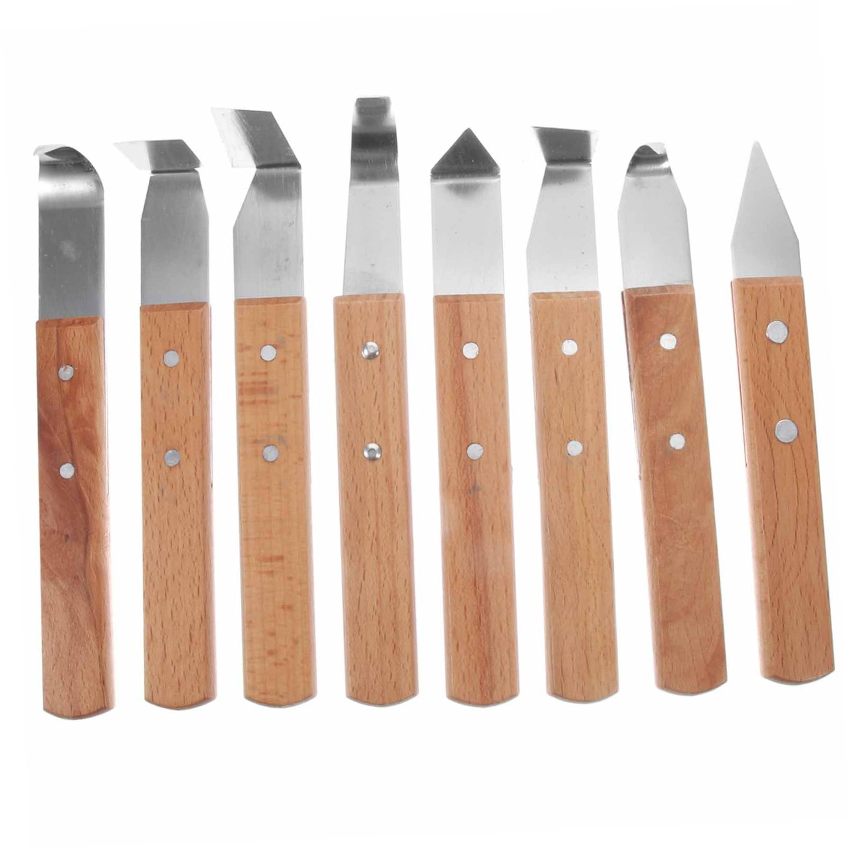 FESTFENDS Sculpture Modeling Tool Set Pottery Tools Black Stainless Steel 8Pcs Repairing Making Clay