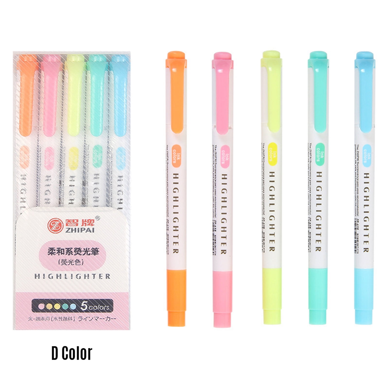 5PCS Sharpie Marker Tank Style Highlighter Accent 5 Color Set Highlighter are 