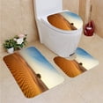 thumbnail image 1 of JSDART Lonely Tree in Desert Oman 3 Piece Bathroom Rugs Set Bath Rug Contour Mat and Toilet Lid Cover, 1 of 2