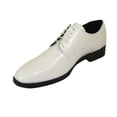 thumbnail image 5 of Men Santino Luciano Formal Dress Shoes Patent Leather Shiny Lace up C532 White, 5 of 6