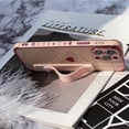 thumbnail image 3 of Compatible with iPhone 13 Pro Max Case with Strap, Cute Plating Love Heart Wristband Kickstand Case for Women Girls Cute Soft TPU Protective Case for iPhone 13 Pro Max 6.7 Inch Pink, 3 of 7