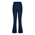 thumbnail image 6 of Pxkloy High Waisted Dress Pants for Women Tall Bootcut Pull On Work Slacks for Women 28"/29.5"/31.5" Comfort Stretch Casual Trousers Navy,L, 6 of 7