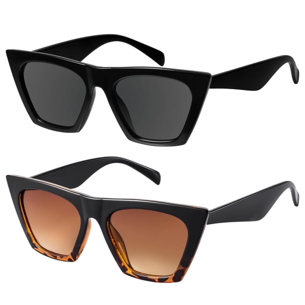 Gafas de Sol Mosanana Ojo de Gato para Mujer Negro Carey