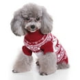 thumbnail image 4 of Dog sweater, winter warm dog sweater clothes pet coat clothes puppy sweater sweater small and medium sized dog pet sweater,Red,XL, 4 of 8