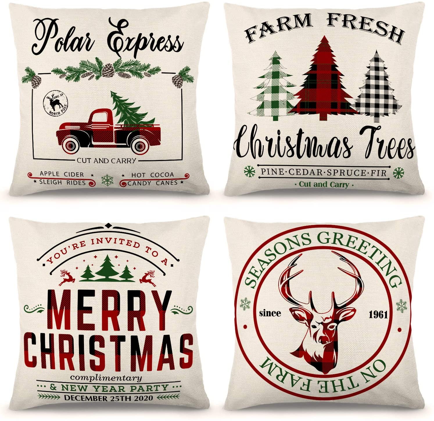 Rae Dunn Inspired Christmas Cushion Cover, Modern Farmhouse Christmas  Pillows, Decorative Pillows for Couch, Believe Throw Pillow 
