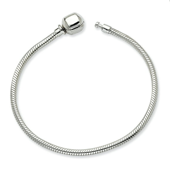 Sterling Silver Reflections Hinged Clasp Bead Bracelet 8.5 Inch "Bracelets