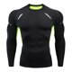thumbnail image 1 of Camiseta ajustada de manga larga para hombre, ropa deportiva de secado rápido con estampado elástico alto, ropa deportiva de entrenamiento de compresión, 1 of 5