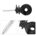 thumbnail image 4 of Aislador de anillo con tornillo, 50 unidades/juego, aisladores de poste de madera con tornillo negro, aislador de valla, diseño elevado NikouMX herramienta, 4 of 8