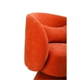 thumbnail image 4 of Orange Living Room Bedroom Chair With 360° Rotation - Linen Fabric, Sponge Cushion, Wooden Base Swivel 360-degree Accent In Furniture, Upholstery, Dense Fill, Construction, 4 of 6