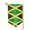 Sharp Corner, variant on Garden Flag Jamaica Flag Pattern Double Sided Small Yard Holiday Garden Flag for Outside Decor 12.5x18 Inch Fillet