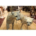 thumbnail image 3 of Nifao Pair of Golden-Plated Cheetahs Bronze Statue – Garden Outdoor Decor Sculpture, 58"L x 10"W x 31"H, 3 of 12