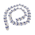 thumbnail image 1 of Cadena de diamantes de imitación de cristal, 1 yarda, 2,3 cm, cadena de flores con forma de hoja de diamantes de imitación de cristal, decoración DIY para prendas, pendientes, cinturón, azul real, 1 of 12