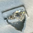 thumbnail image 2 of 2CT Heart Cut Lab-Created Diamond Three Stone Engagement Ring 14K White Gold Plated Silver, 2 of 4