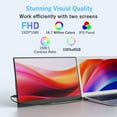 thumbnail image 5 of Szorzy 15.6” Portable Monitor, FHD 1080P IPS Display, 100% sRGB, 300-nit High Brightness, Lightweight Thin USB-C Mobile Screen, Mini HDMI, Plug-and-Play for Laptop/Phone/Switch/PS5, 5 of 6