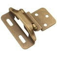 thumbnail image 1 of Hickory Hardware P61030F-AB Antique Brass Semi-Concealed 0.37 In. Offset Partial Wrap 0.25 In. Overlay Hinge 2-Pack, 1 of 1