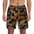 thumbnail image 3 of Uemuo Leopard Print Pattern Mens Swim Trunks Quick Dry Board Shorts with Mesh Lining, Stretch Beach Shorts Quick Dry No-Chafing Board Shorts-Medium, 3 of 9