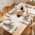 thumbnail image 5 of Spring Easter Placemats Set of 8 Colorful Eggs Botanical Bunny Place Mats Indoor Wipeable Table Mats Washable Cloth Dining Table Placemats for Kitchen Holiday Party Home Decor 13x19 Inch, 5 of 9