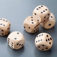 thumbnail image 5 of Uxcell 14mm Wooden Dice, 10Pcs Numbers 1-6 Cube Dice with Round Corner, 5 of 6