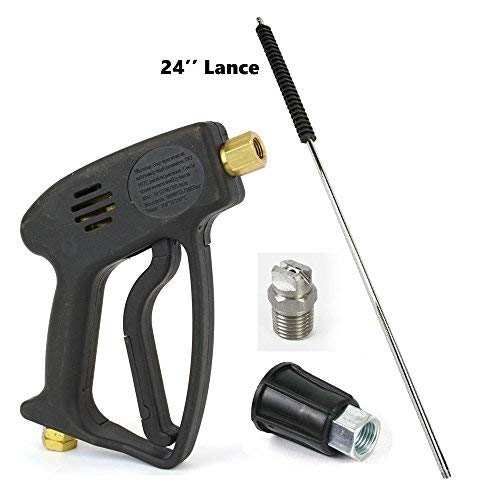 24" Pressure Washer Extension Wand/Lance W Molded Grip 1/4" MNPT 4000