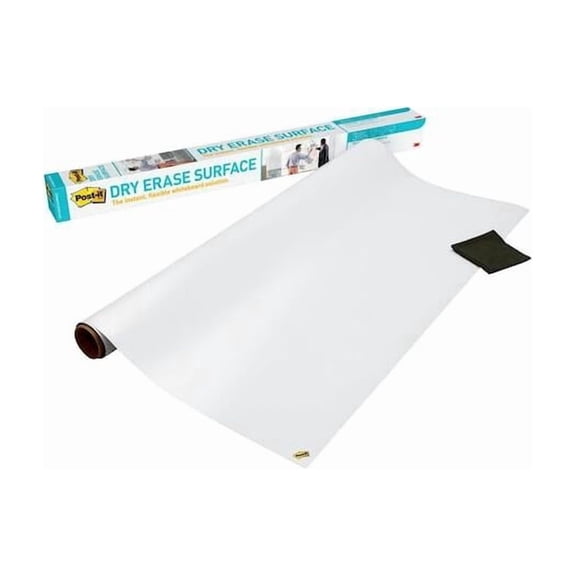 Post-it Self-Stick Instant Dry Erase Film Surface, 4 x 3-Ft, 12 Sq Ft.
