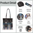 thumbnail image 4 of Retro Paisley Floral Washable Fabric Tote - Foldable Shopping Bag with Abstract Geometric Design, Eco-Friendly & Spacious, 4 of 6