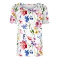 thumbnail image 3 of Tops de Cuello Redondo para las Mujeres de Manga Corta Impresa Casual, Camiseta de Moda para Uso Diario Y de Fiesta, 3 of 7