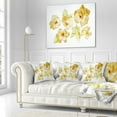thumbnail image 3 of Designart Brown Flowers with White Shade - Floral Throw Pillow - 16x16, 3 of 5
