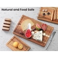 thumbnail image 3 of Fibogollo Acacia Wood Cutting Boards for Kitchen(Set of 3),Wooden Chopping Boards Set with Juice Groove,Chopping Board with Holder,Butcher Block for Meat,Vegetables,Fruit, 3 of 6