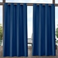thumbnail image 2 of Exclusive Home Delano Heavyweight Textured Indoor/Outdoor Grommet Top Curtain Panel Pair, 54"x108", Charcoal, 2 of 9