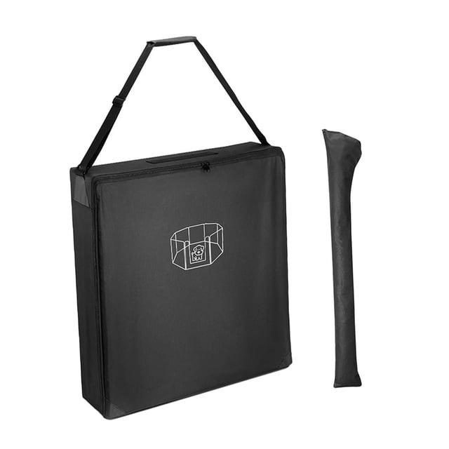 Bolsa de almacenamiento portátil para parque de juegos de perros con correa para el hombro, resistente organizador con doble cremallera, estuche de